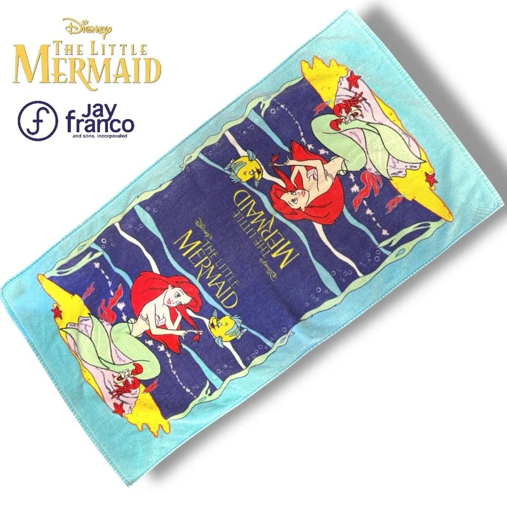 VTG Disney The Little Mermaid 90's Kids Beach Towel Jay Franco & Sons